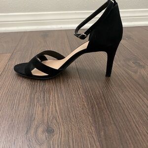 BP Black Suede Strappy Heels